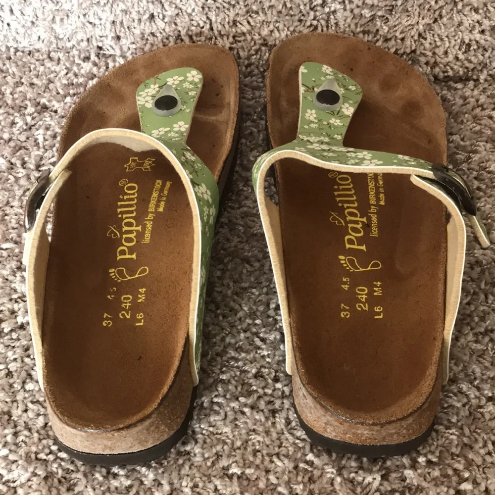 Green Floral Birkenstock Women's Sandals - Picture 4 of 9